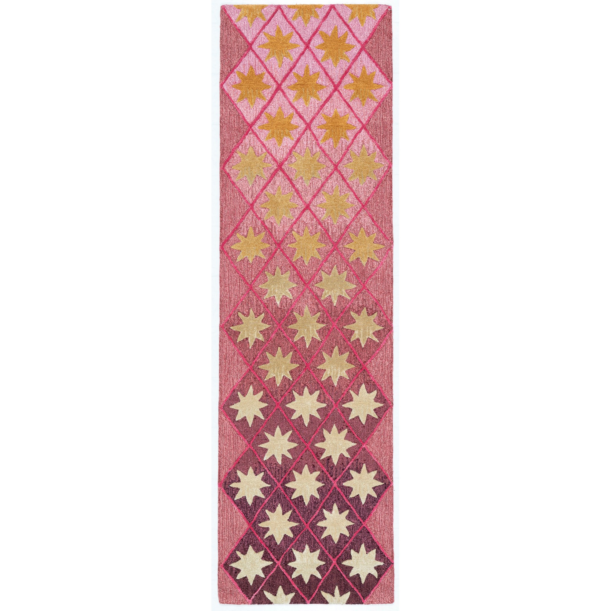 Atlas Sky Runner Rugs By Designer Matthew Williamson In Pink